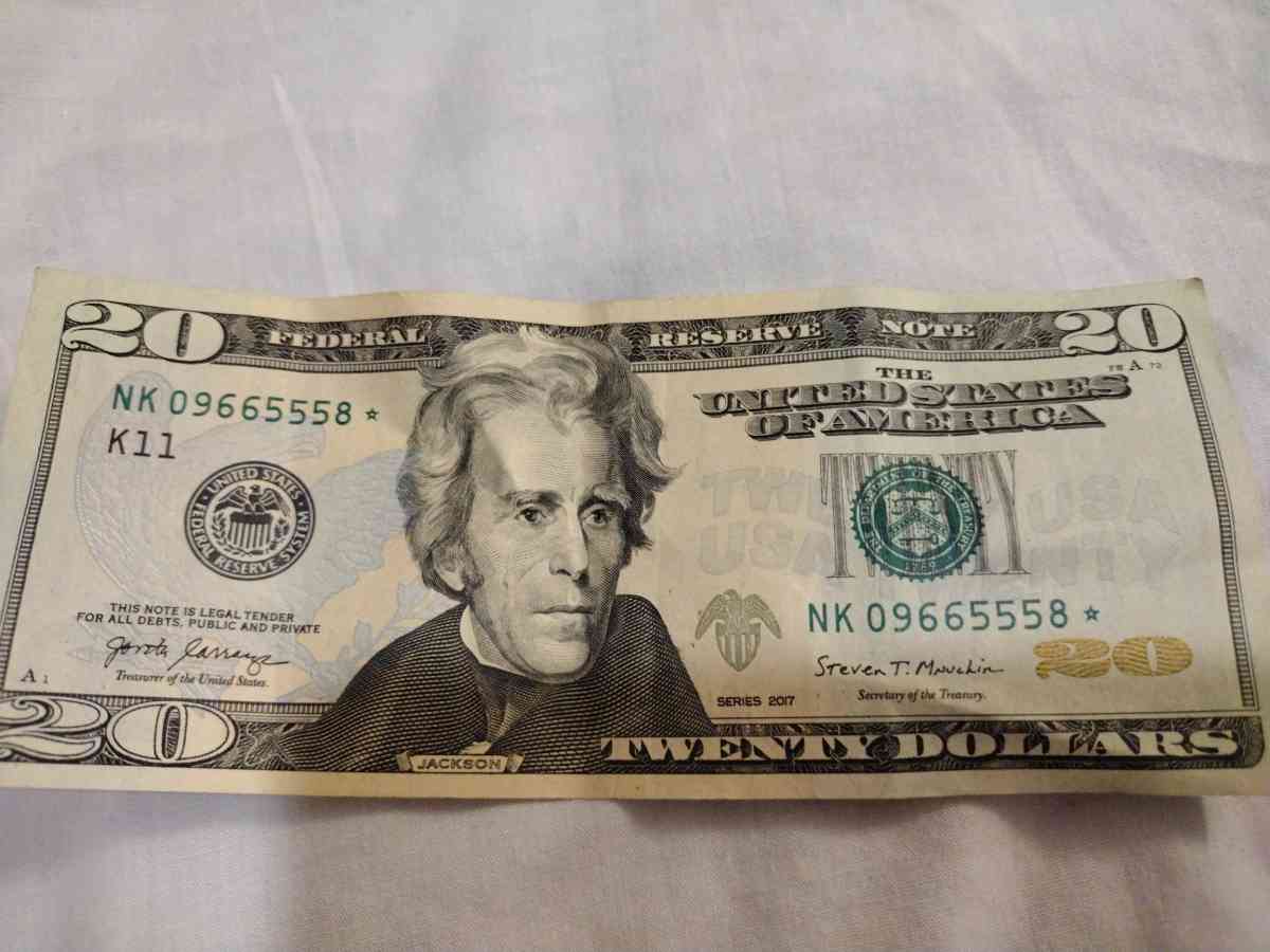 2007 Series 20 Dollar Star Note With Unsual Numbers