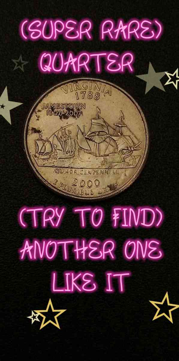 SUPER RARE QUARTER PENNY STAMPED ON FACE OF QUARTER