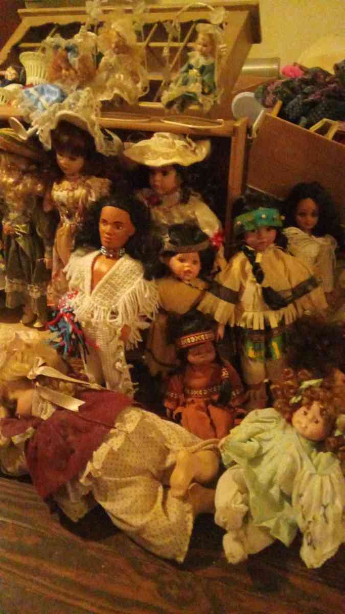 vintage authentic porcelain dolls