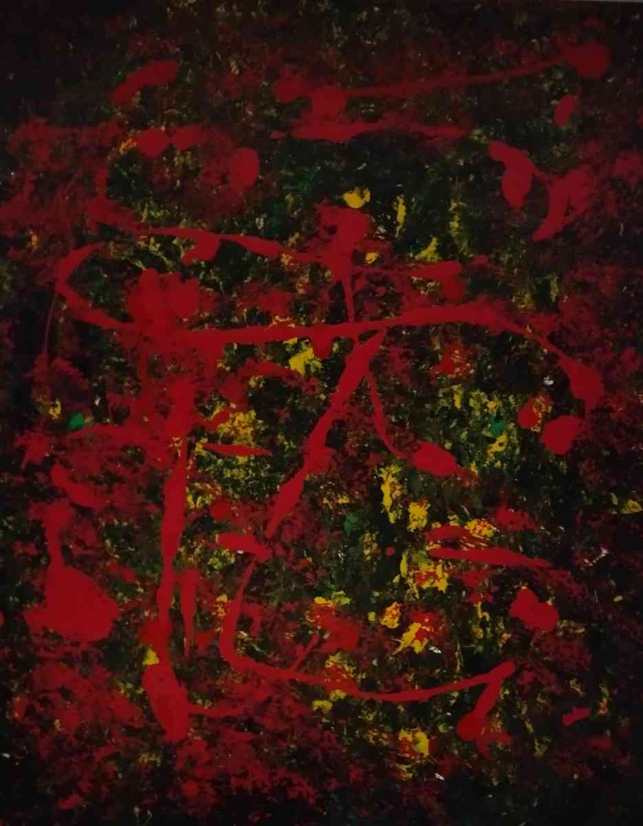 abstract painting on canvas 16inches by twenty