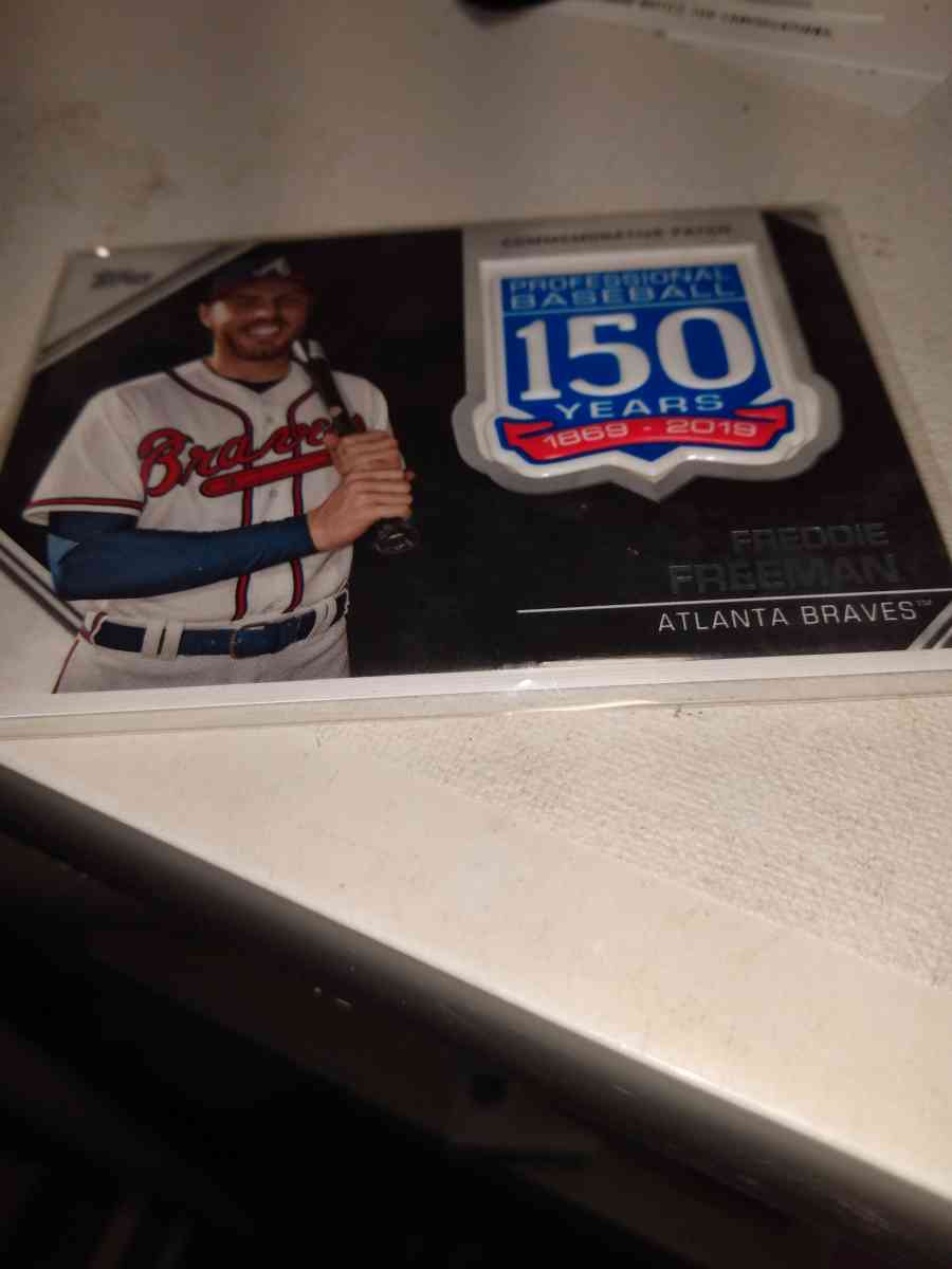 2019 Topps commemorative patch 150 years baseball Freddie Fr