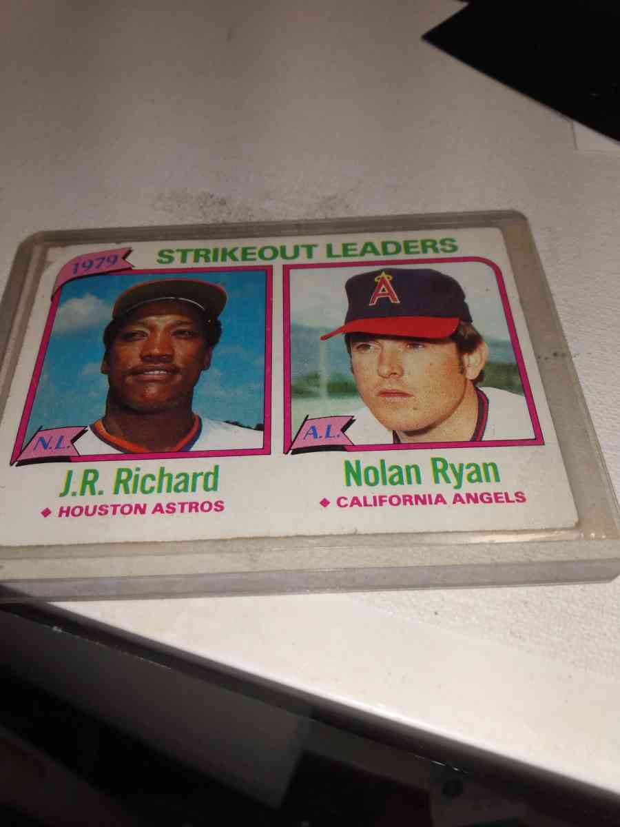 1980 Topps strikeout leaders Nolan Ryan and Jr Richard