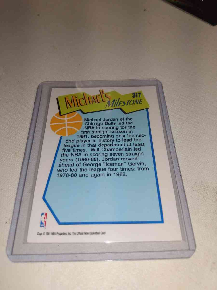 1991 Michael Jordan milestone card
