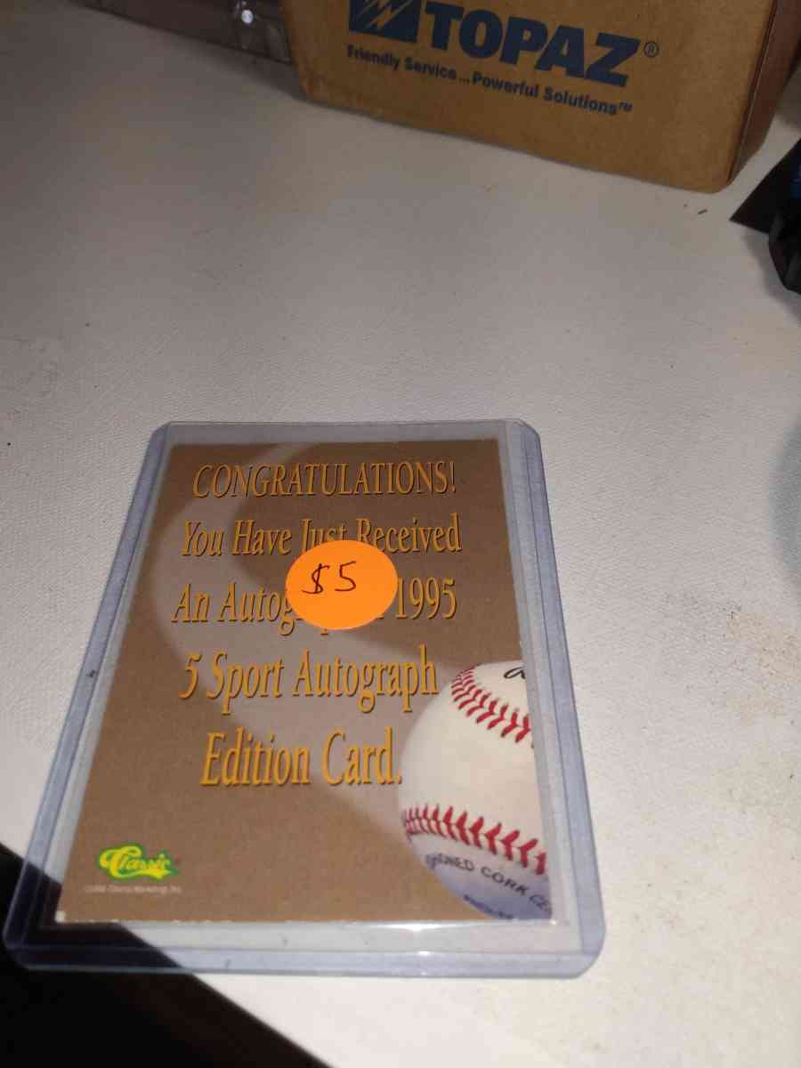 1995 classic Justin hermanson autograph