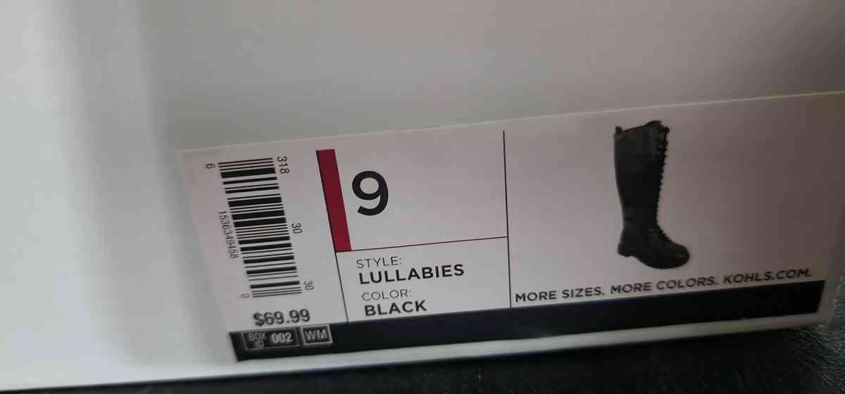 Black Tall Boots Size 9