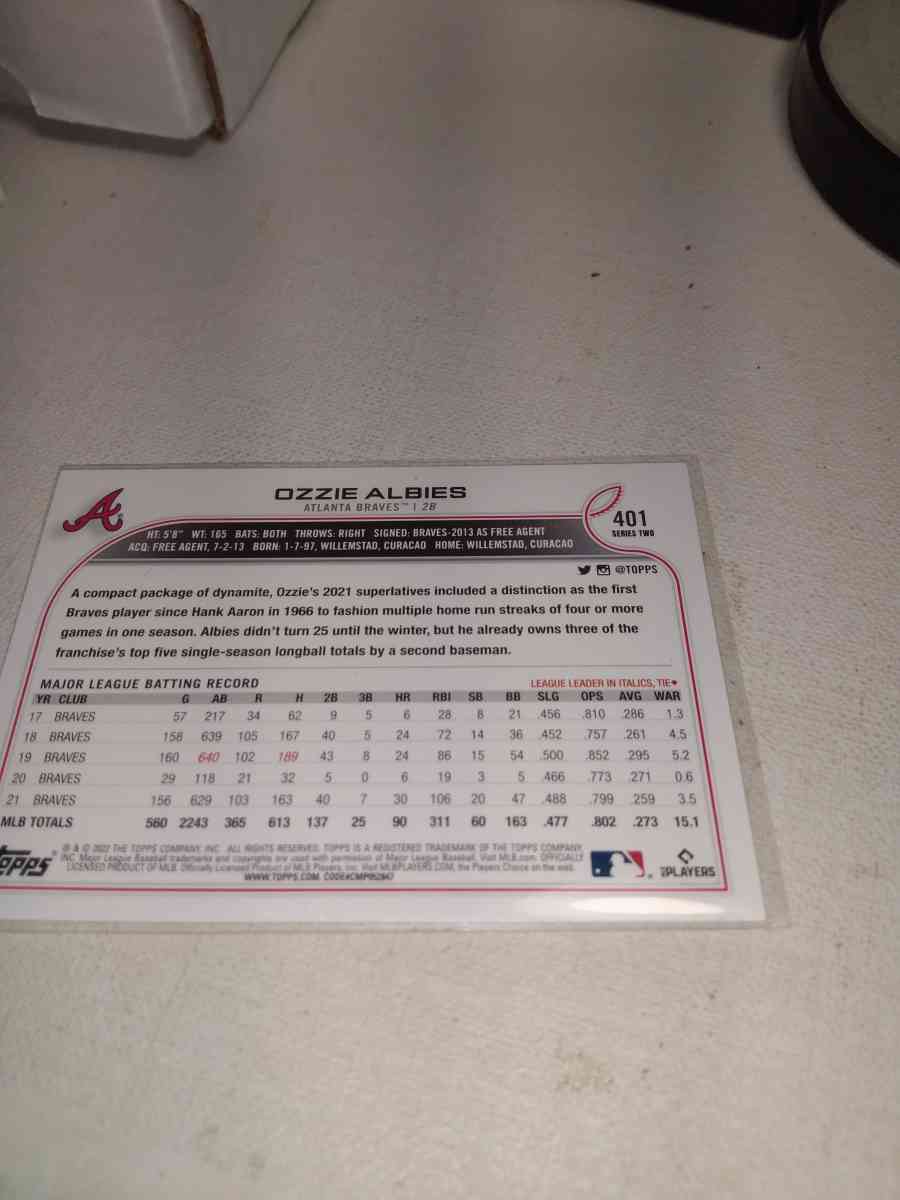 Topps 2022 Ozzie Albies