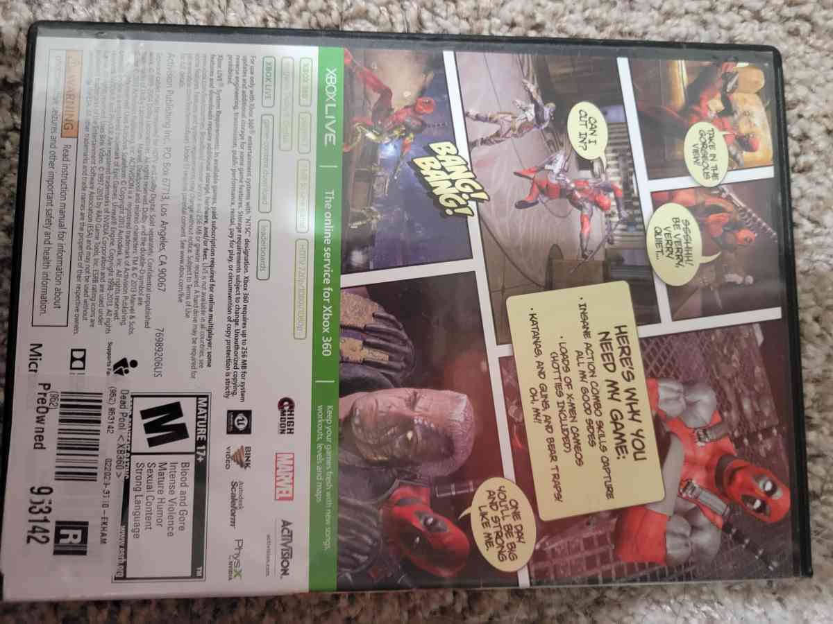 deadpool xbox 360