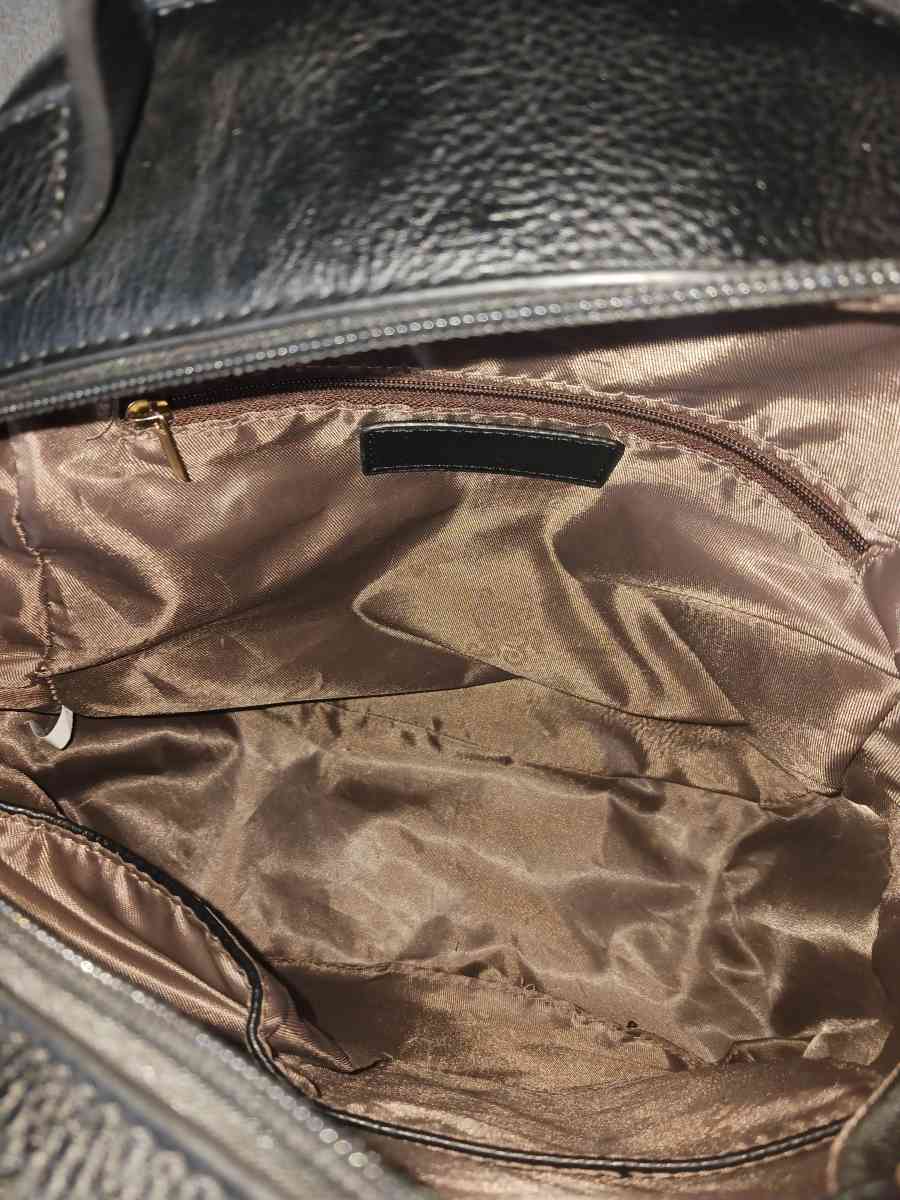 BlackBrown Bear Babe Design Leather Backpack