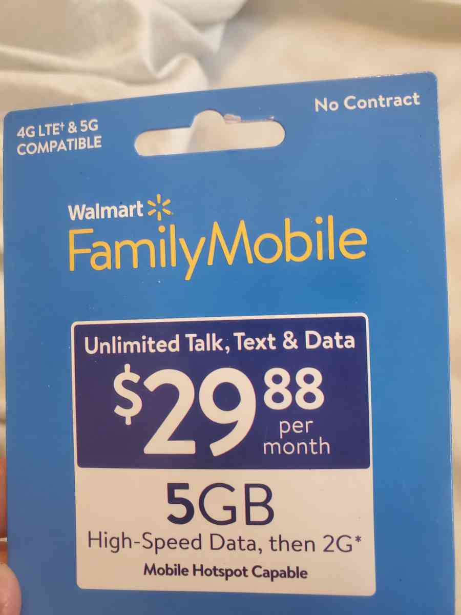 Walmart Family Mobile 5GB unlimited
