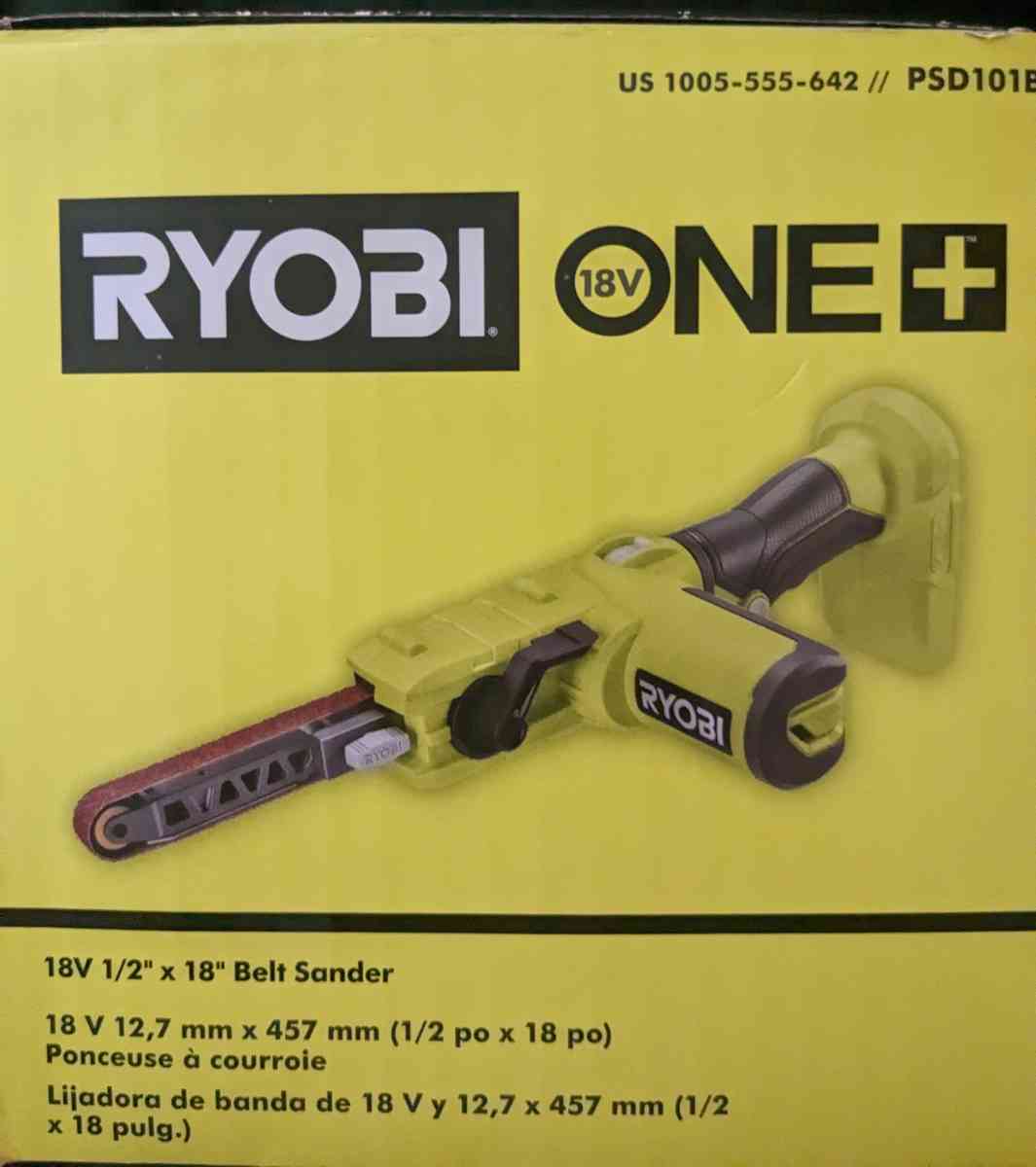 BRAND NEW Ryobi Two 4ah Batteries W Charger and Belt Sander