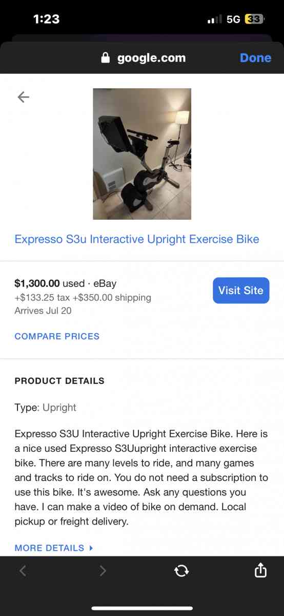 Expresso S3u Interactive Upright Exercise Bike