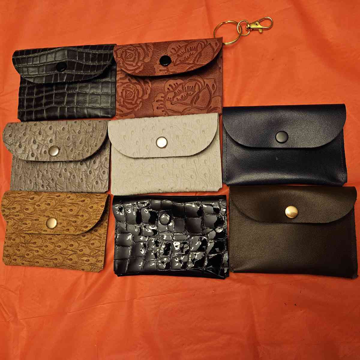 hand made leather change purse