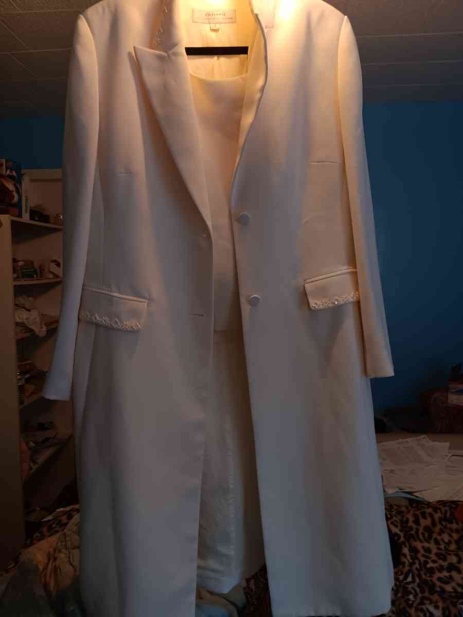 white clean suit
