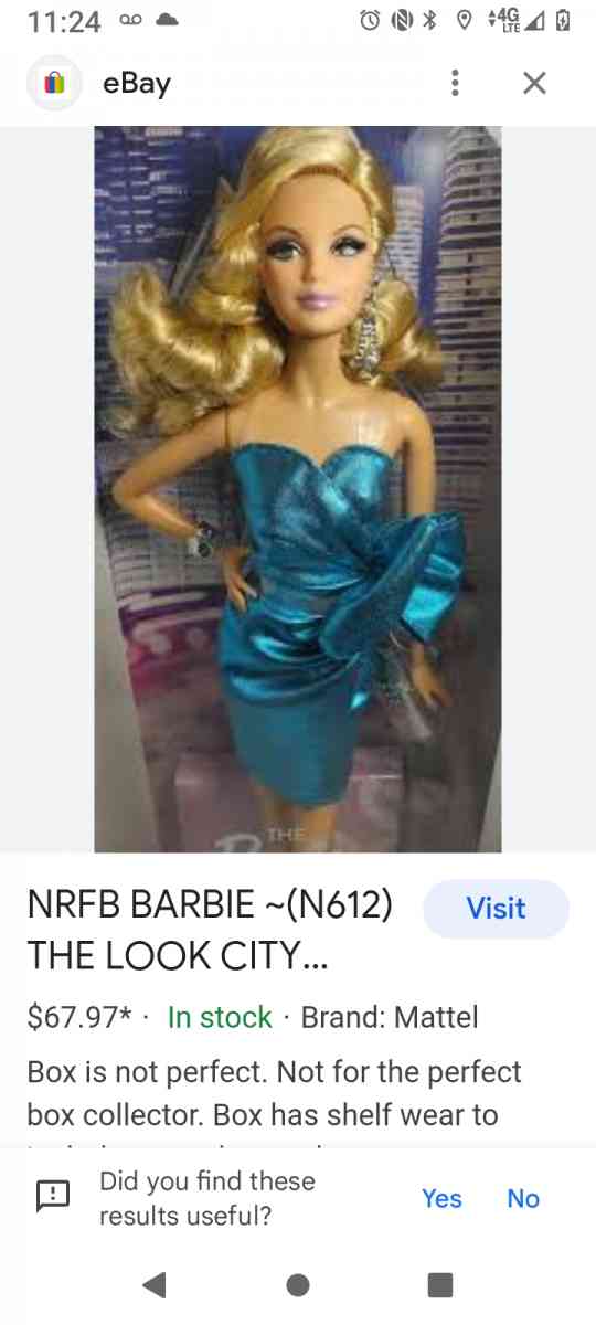 vintage blue dress barbie