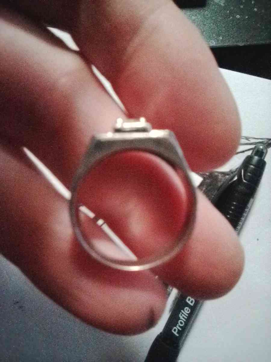 antique 1 platinum diamonds and 1 silver ruby rings