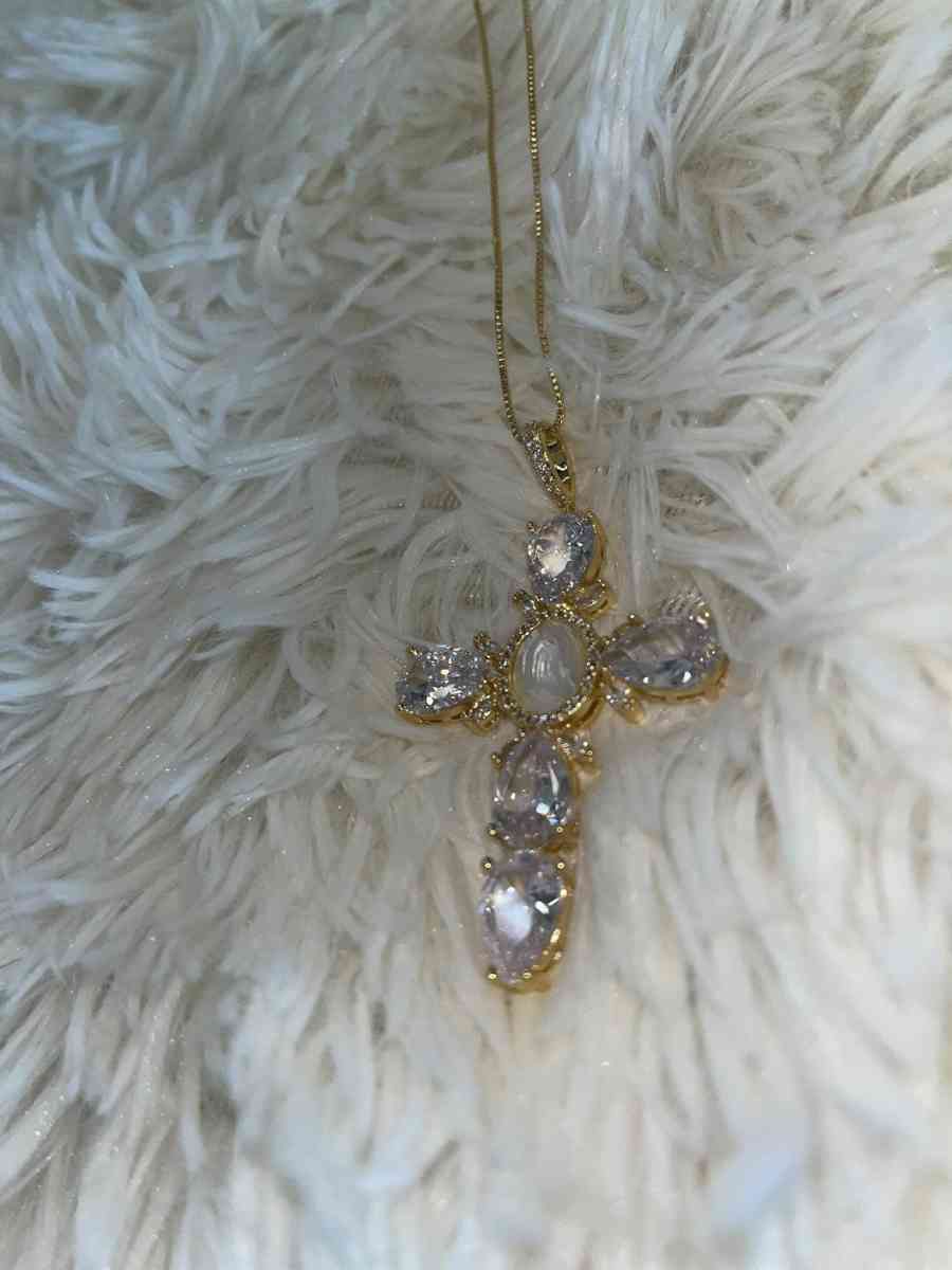 Virgin Mary gold plated necklace
