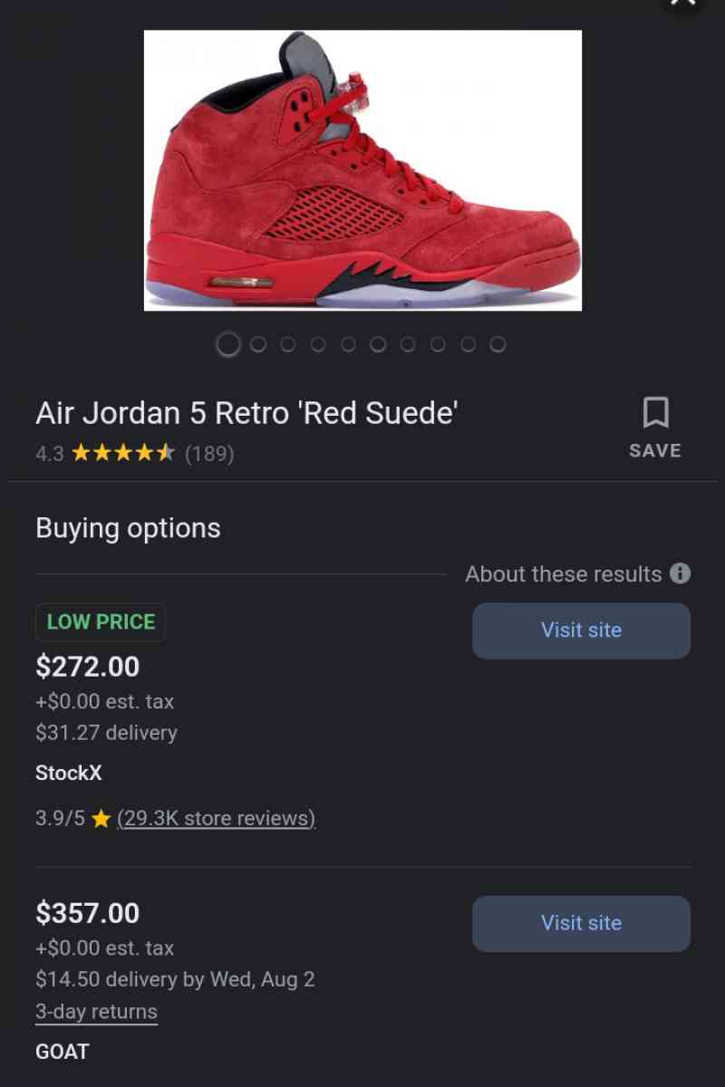 retro 5 Jordans