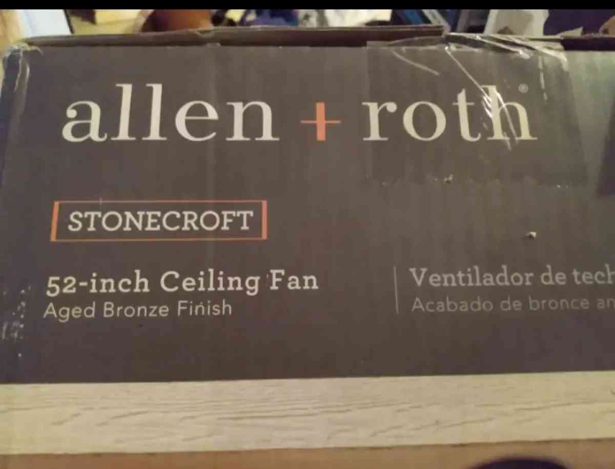 beautiful brand new in box Allen Roth 52 bronze ceiling fan