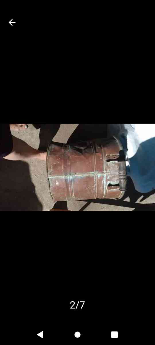 primitive antique copper boiler wash basin