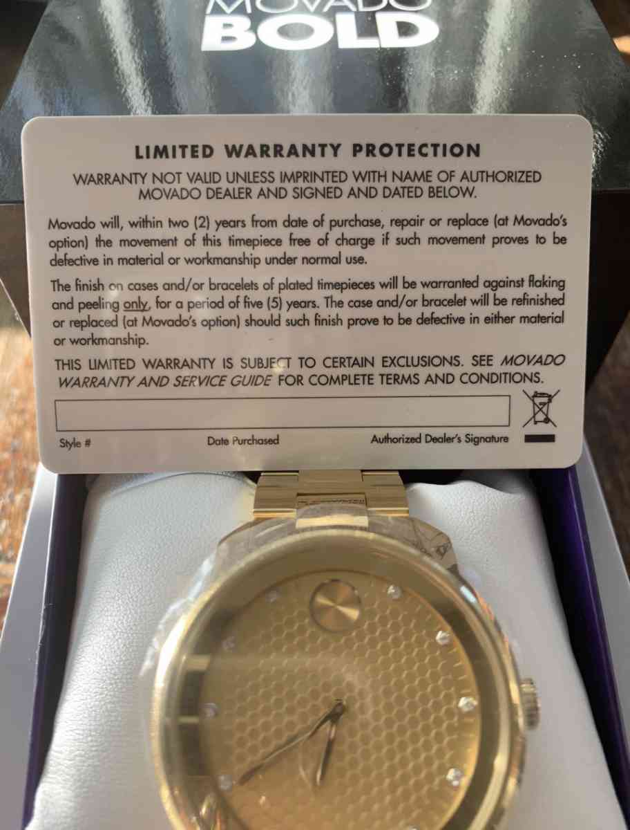 NEW RARE Gold Movado Honeycomb Diamond Watch
