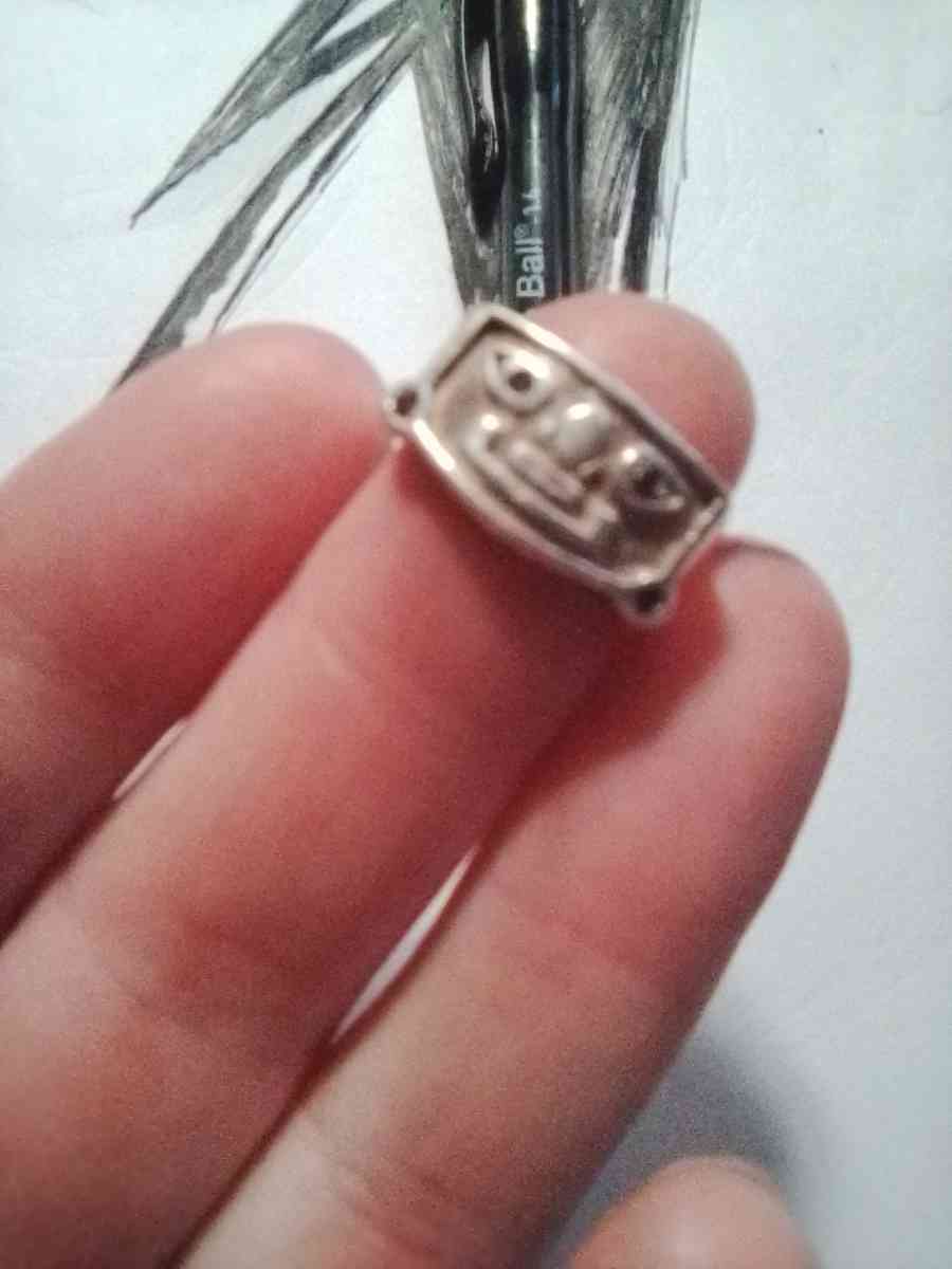 antique 1 platinum diamonds and 1 silver ruby rings