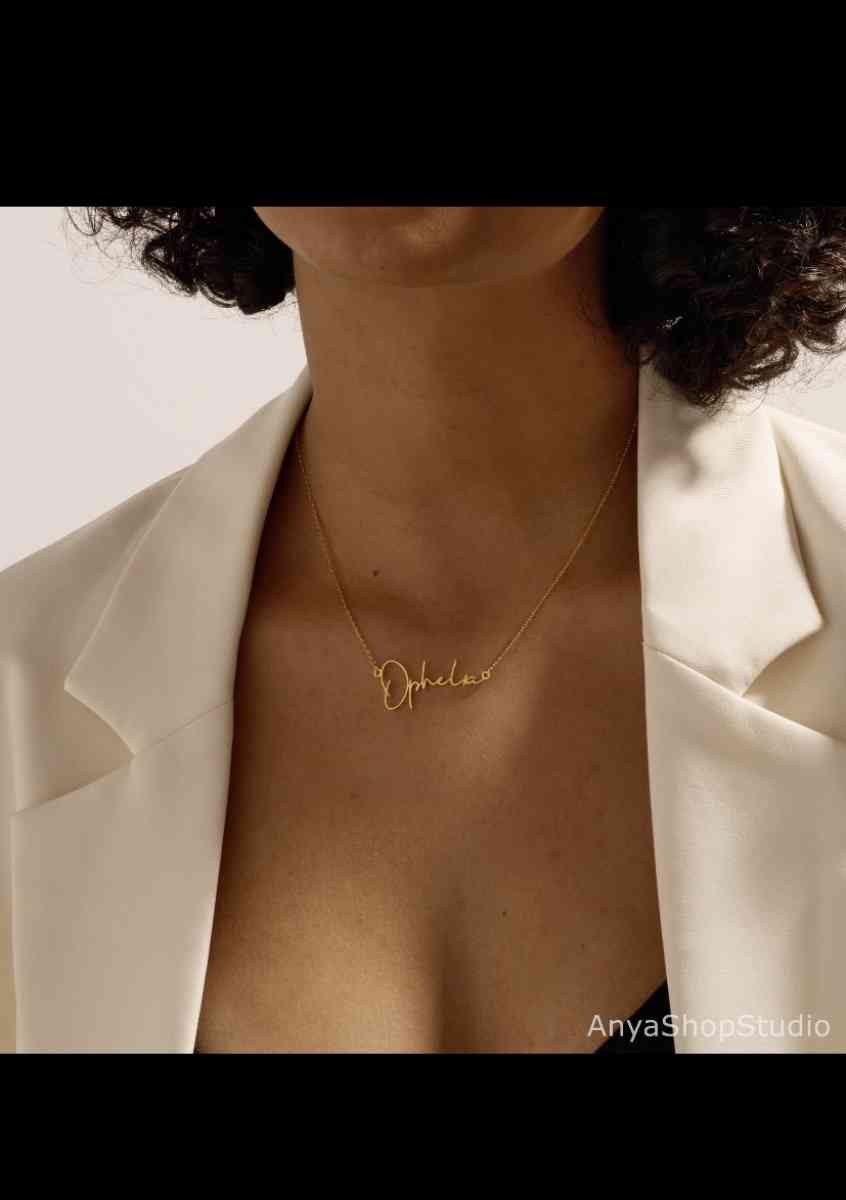 custom gold plated name necklaces