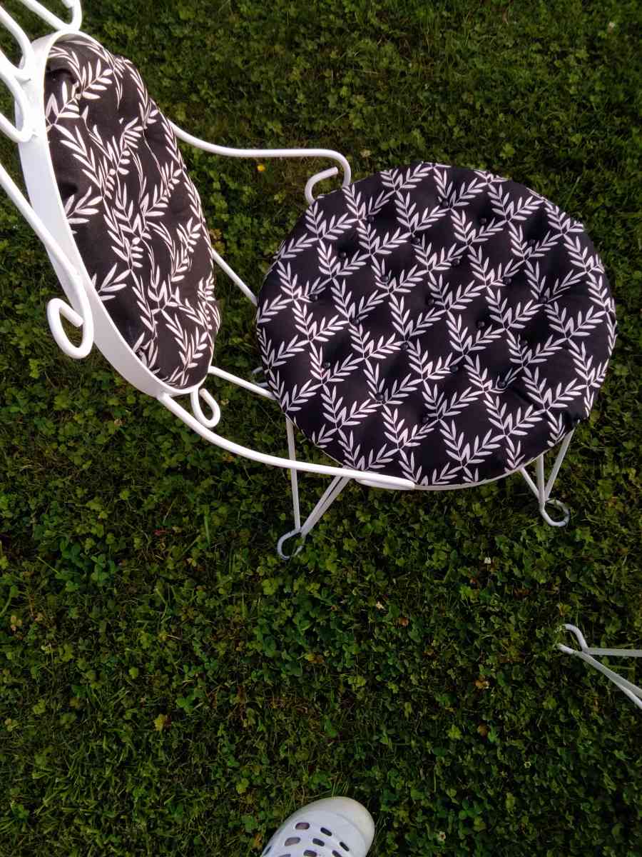 set of vintage vanity chairs