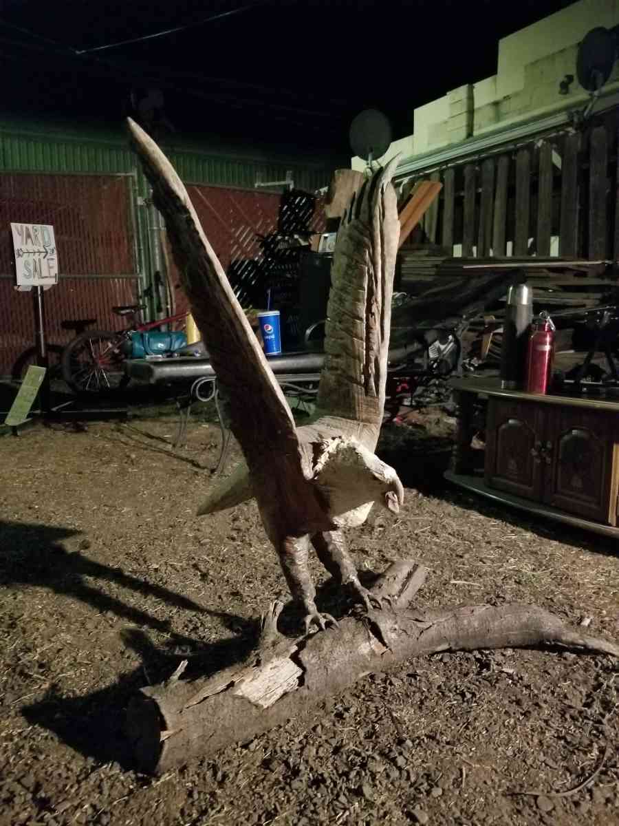 handmade wooden eagle