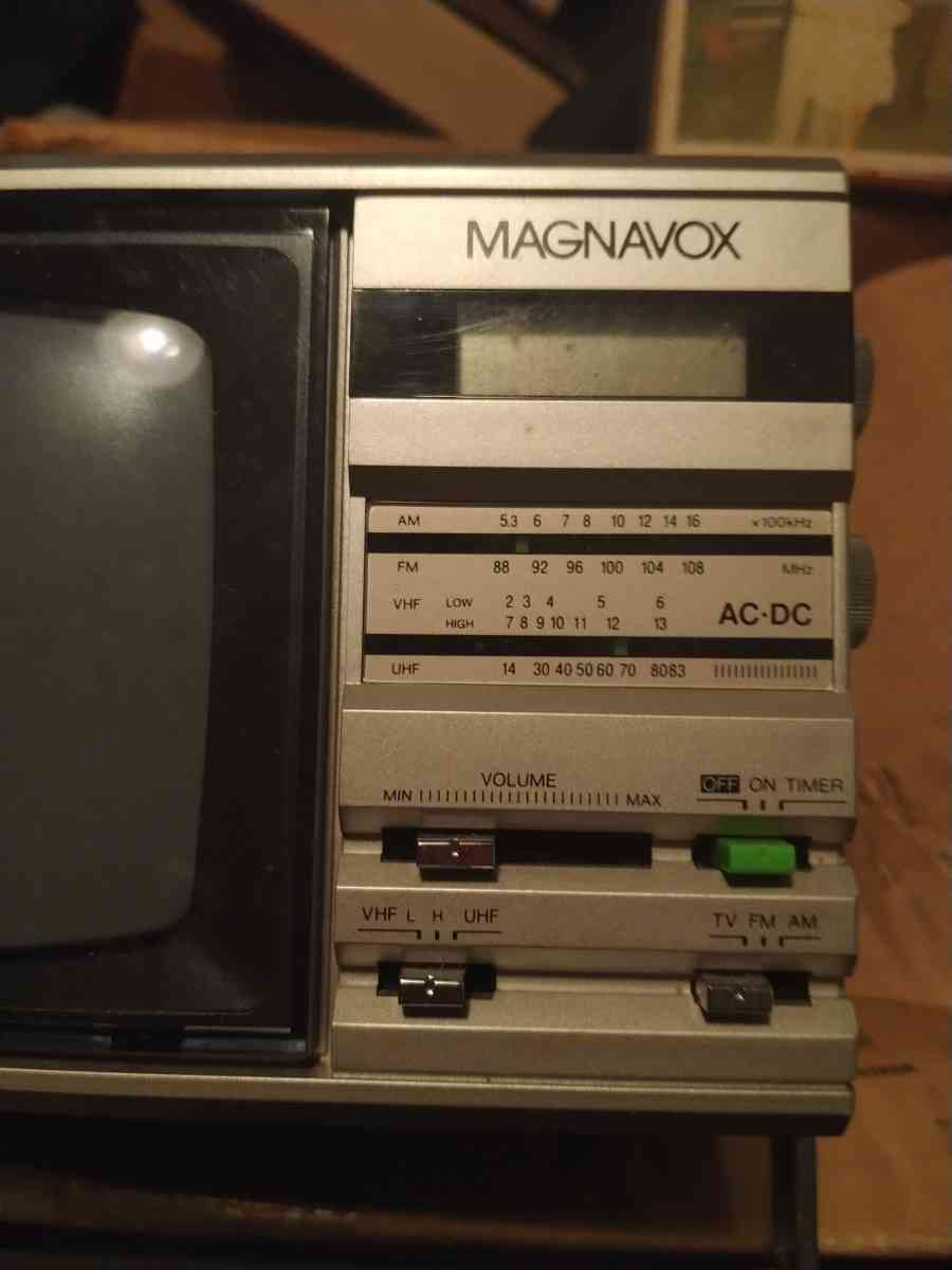 vintage but new never used portable Magnavox TV with cord