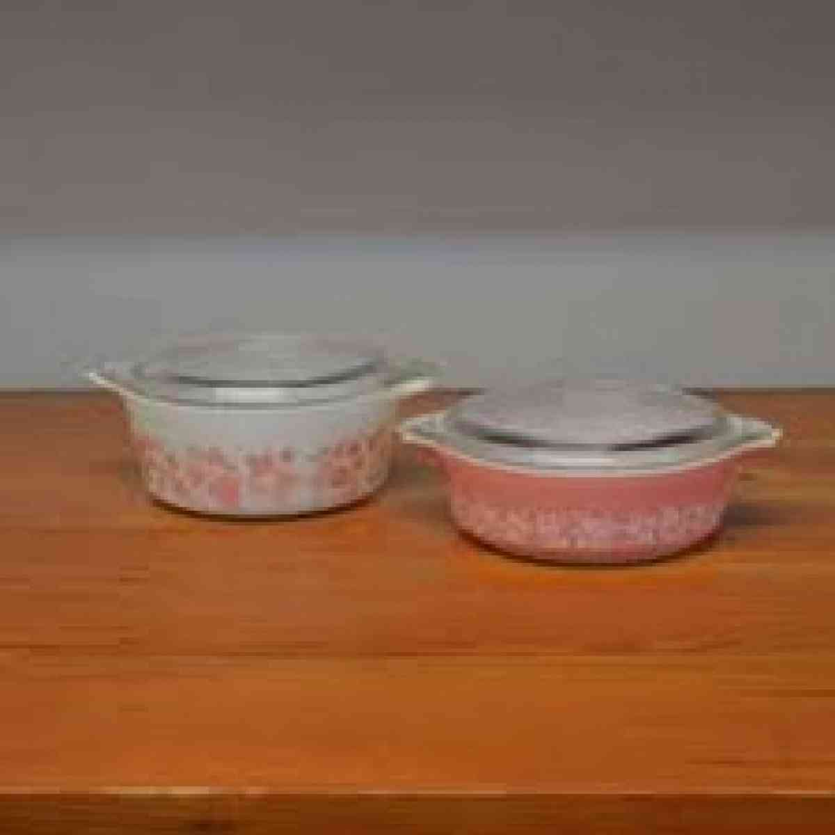 pink pyrex set