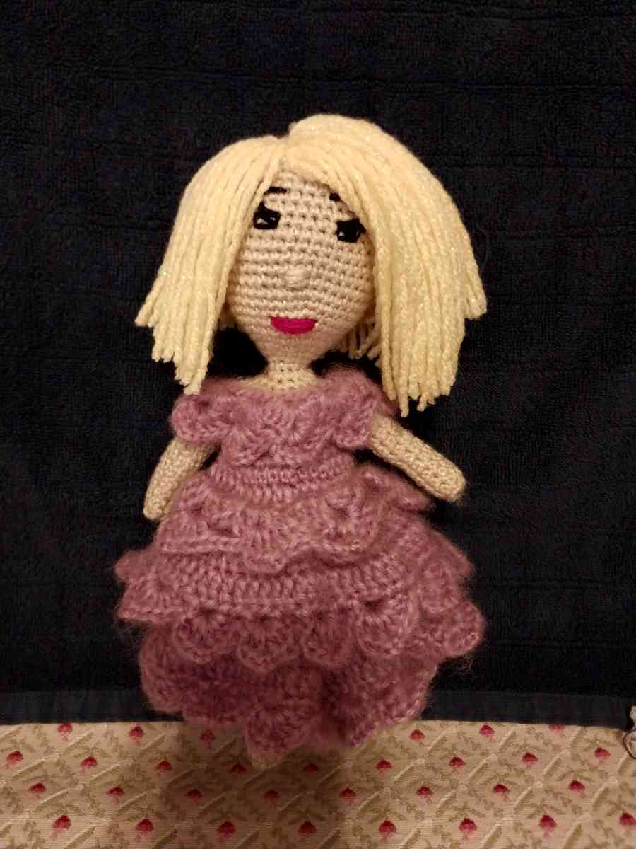 handmade knitted doll