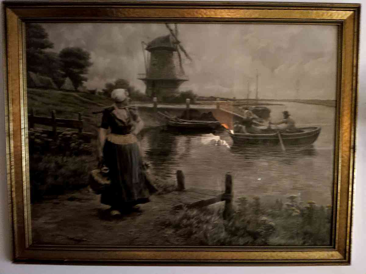 antique beautiful 1930s painting