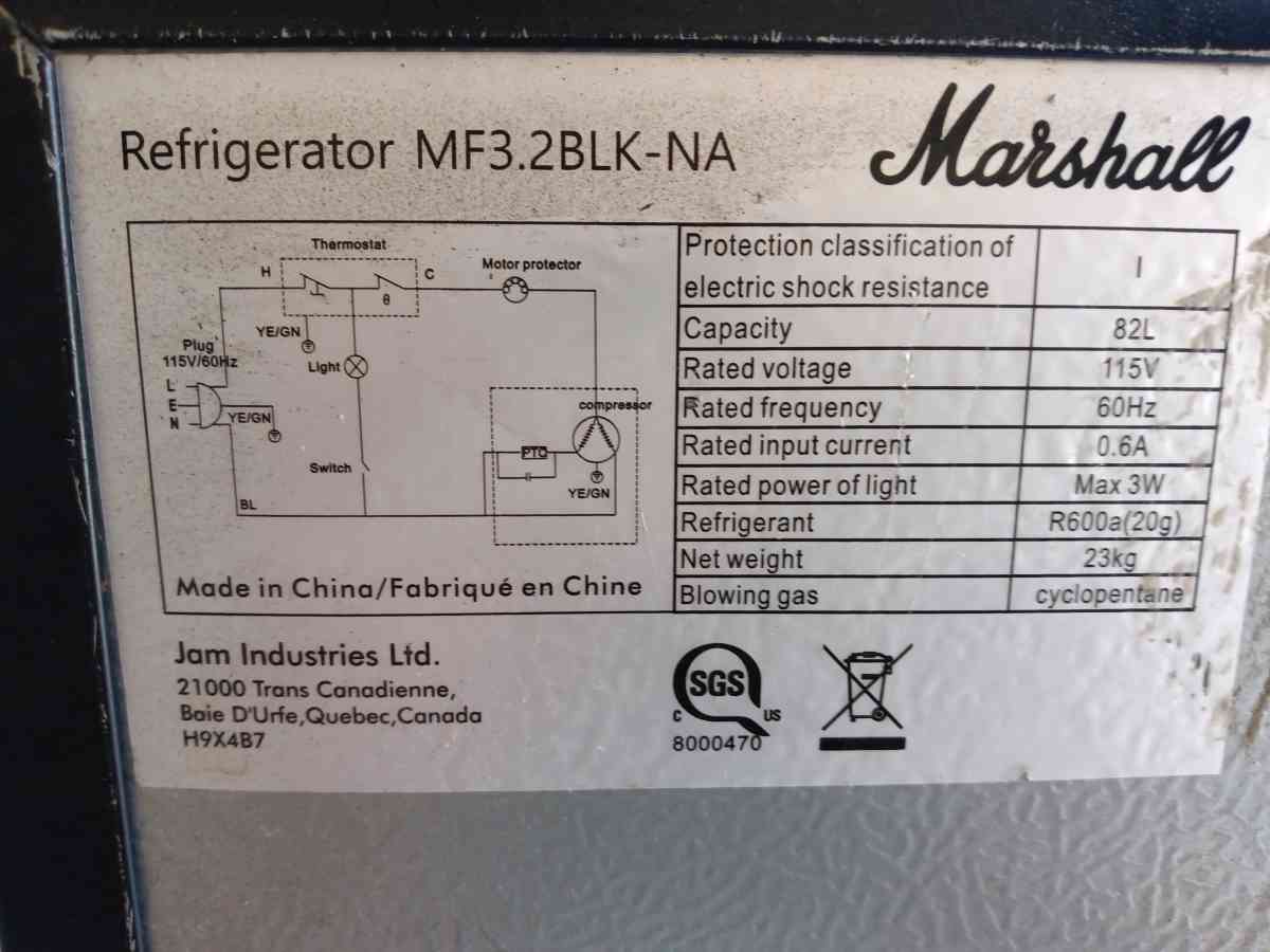 Marshall Replica Mini Fridge