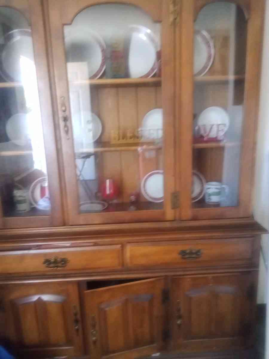 China cabinet living room couches end tables coffee pot with
