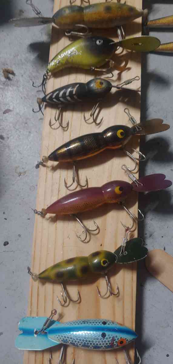 my collection of lures aluminum and wood