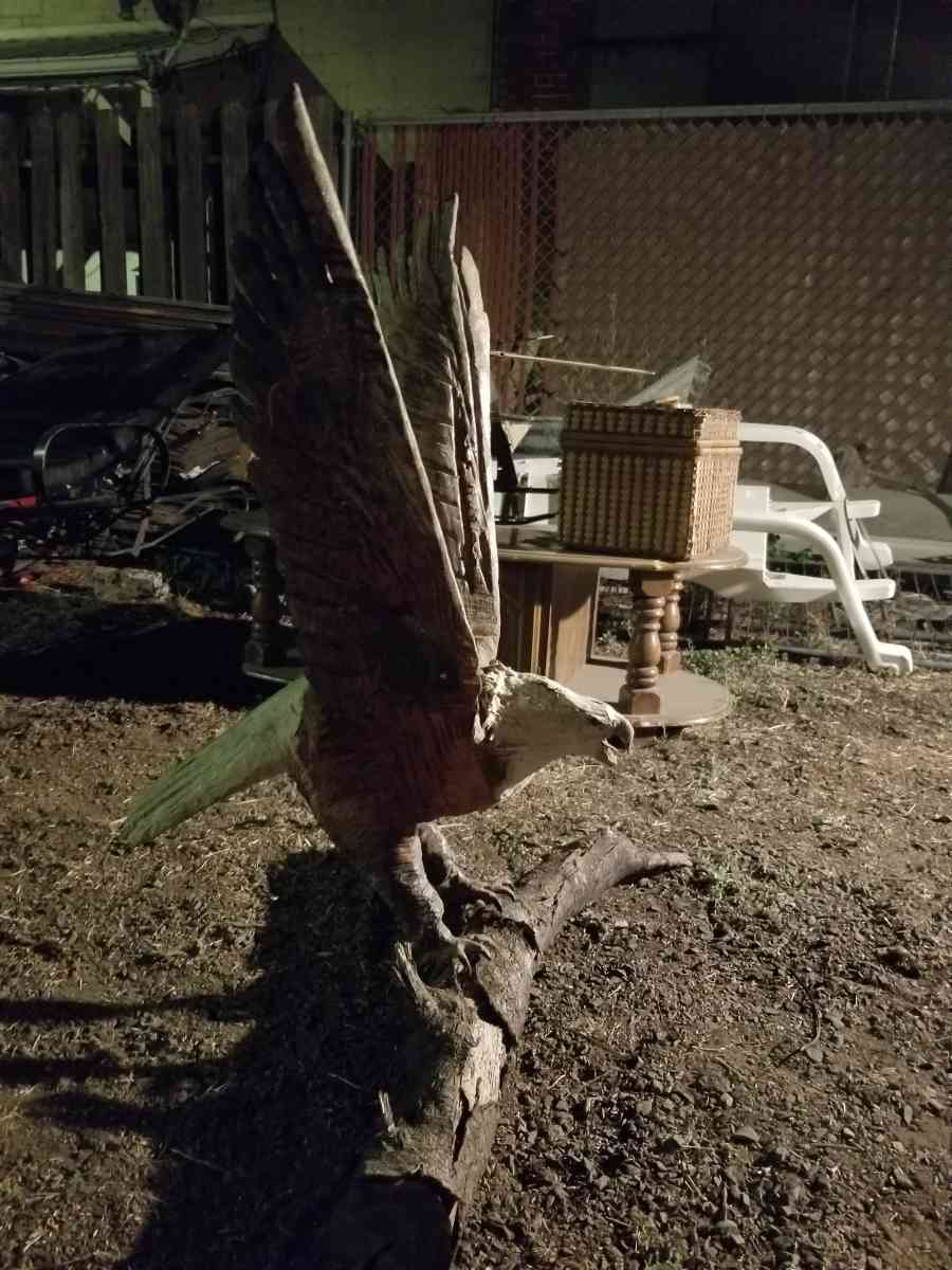 handmade wooden eagle