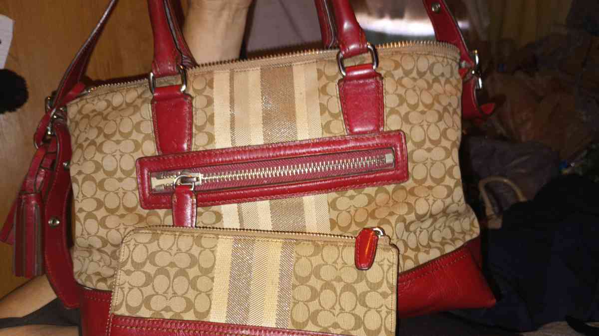 Coach purse with matching wallet