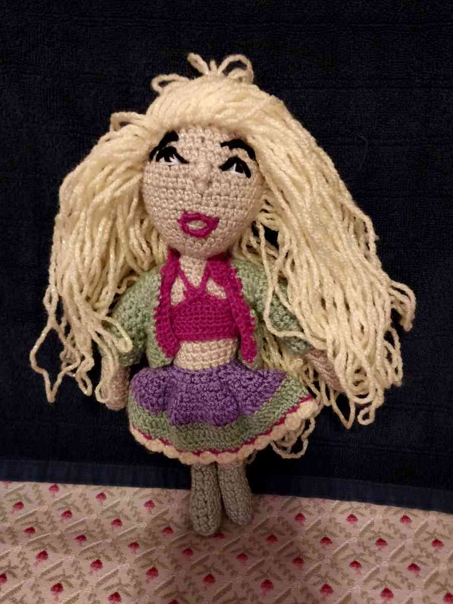handmade knitted doll