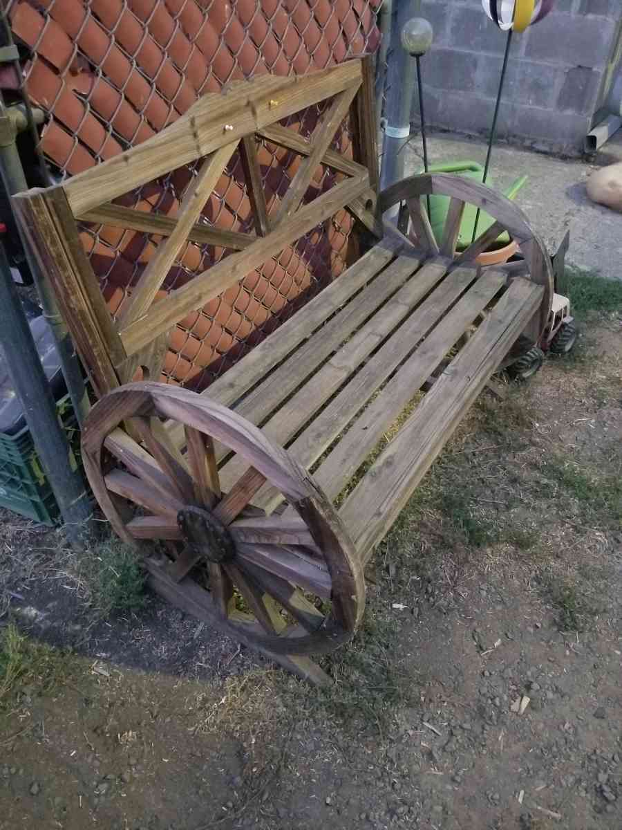 wooden handmade bench