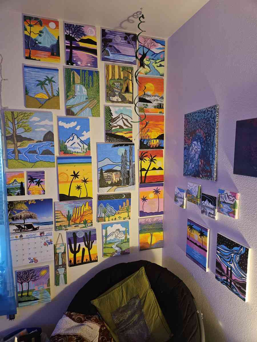 Hand Painted Acrylic Canvases