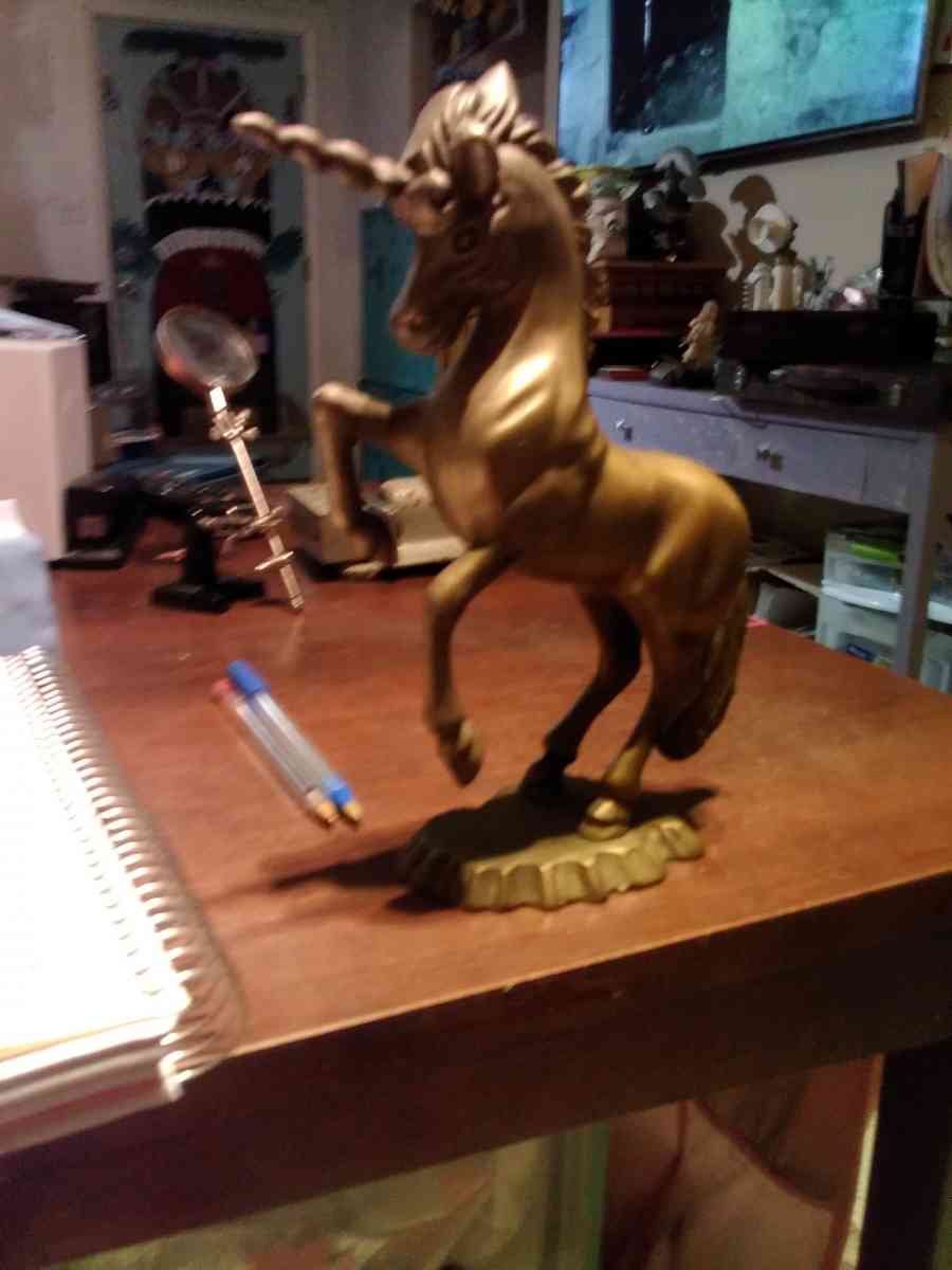 solid brass unicorn