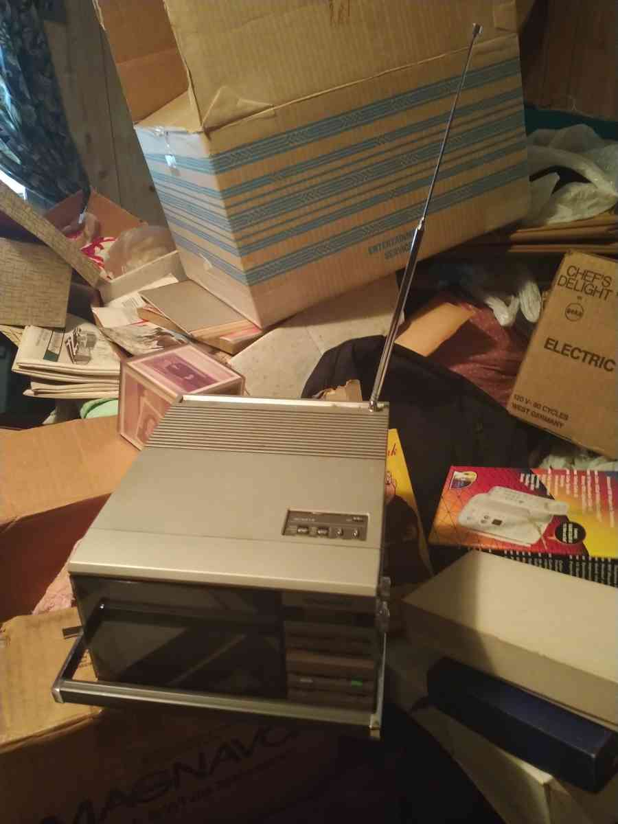 vintage but new never used portable Magnavox TV with cord