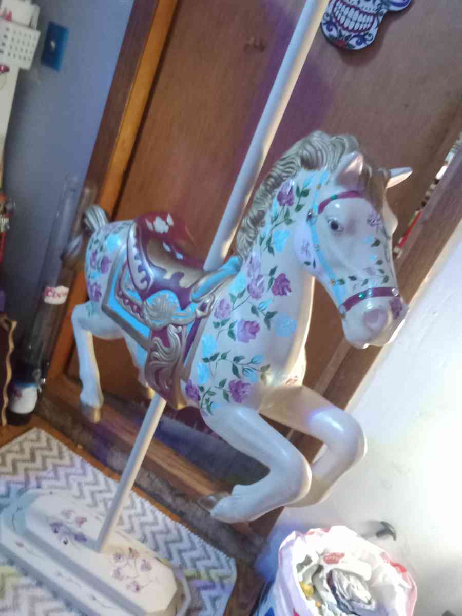 beautiful antique hand painted horse