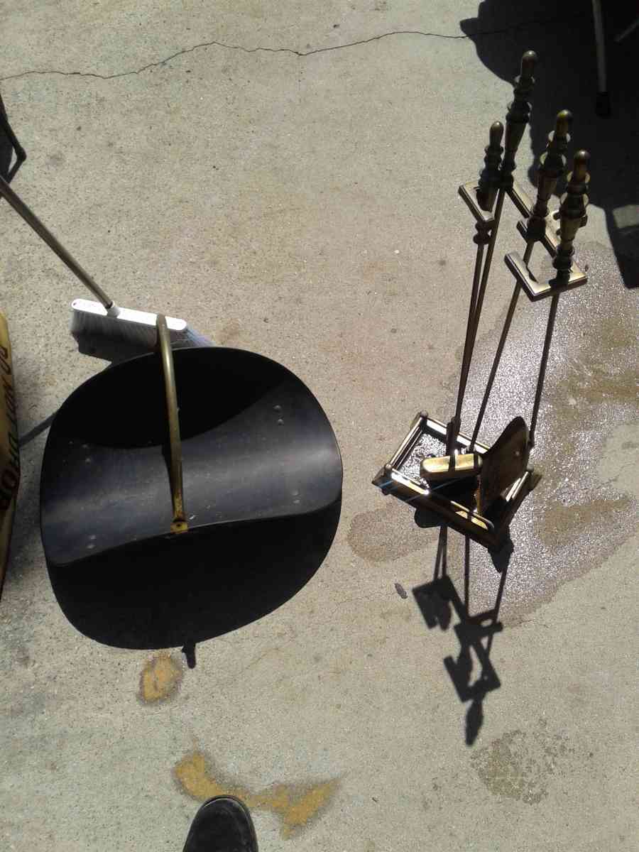 fireplace tools really nice for being about 40 years old