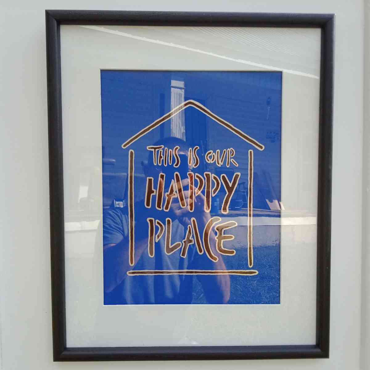 Hand painted THIS IS OUR HAPPY PLACE painting
