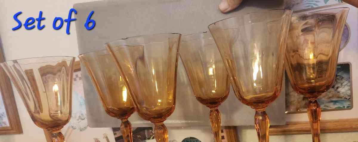 1930s Fostoria Glass Amber