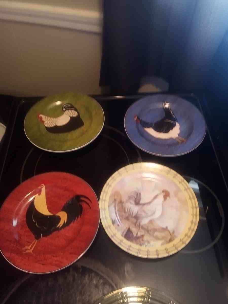 Rooster Plates Decor