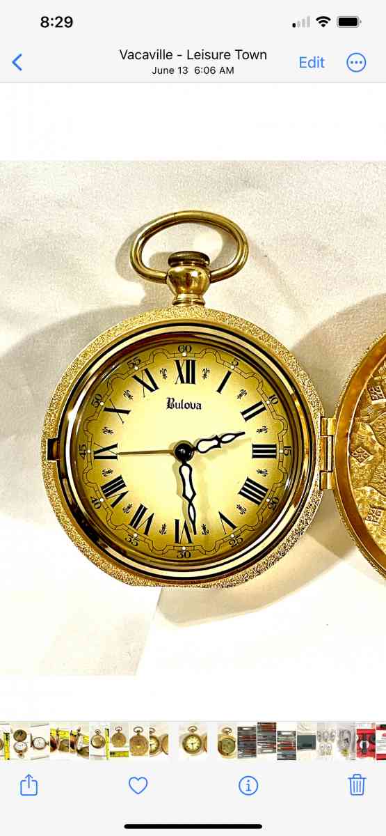 Vintage solid brass wind up clock