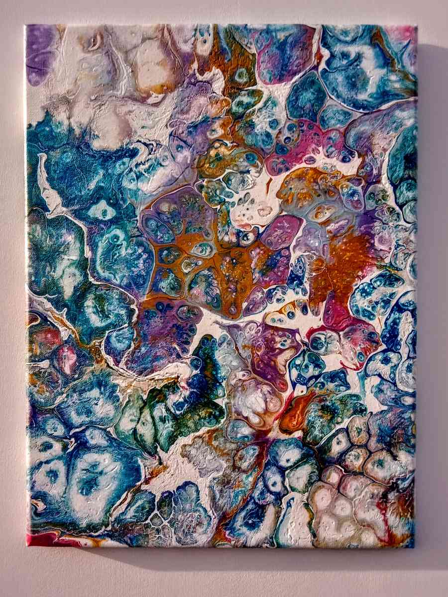 16 x 12 x 1 Acrylic Pour Painting