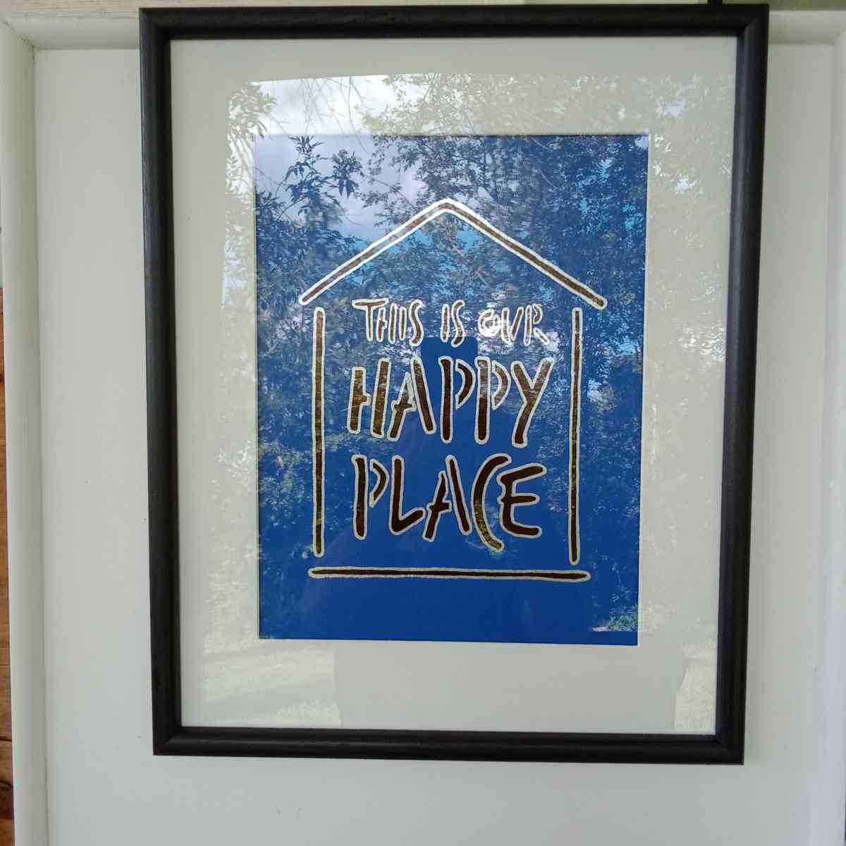 Hand painted THIS IS OUR HAPPY PLACE painting
